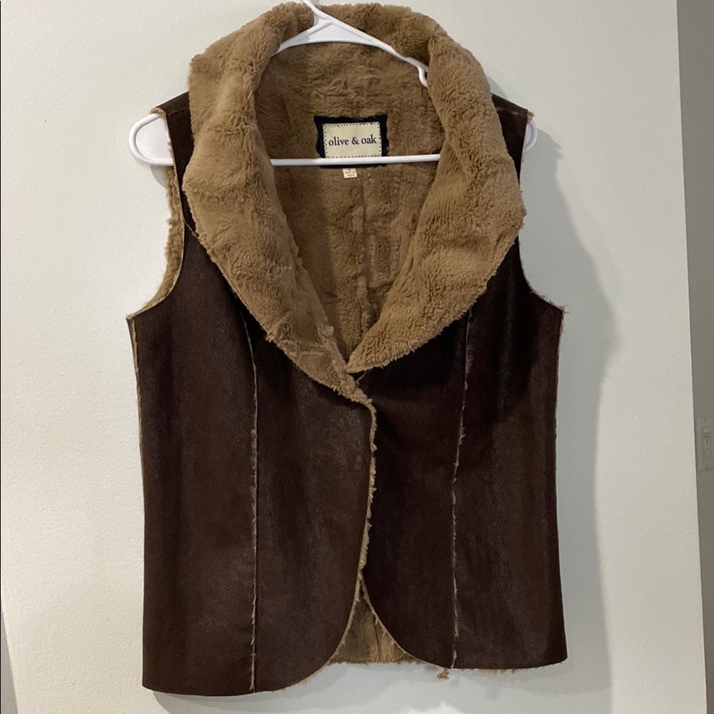 Olive & Oak Brown and Tan Vest
